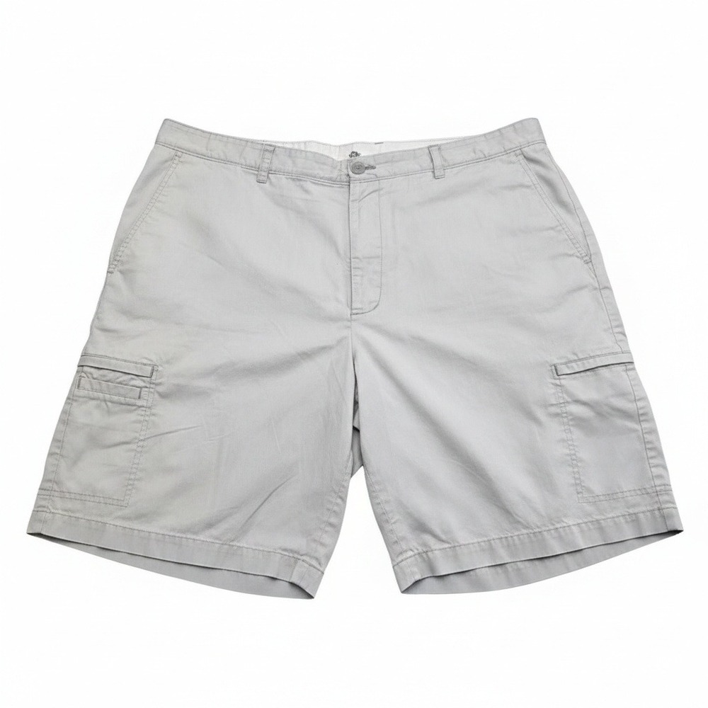 Greg Norman for Tasso Elba Cargo Shorts Mens 40 Gray Flat Front Golf Casual
